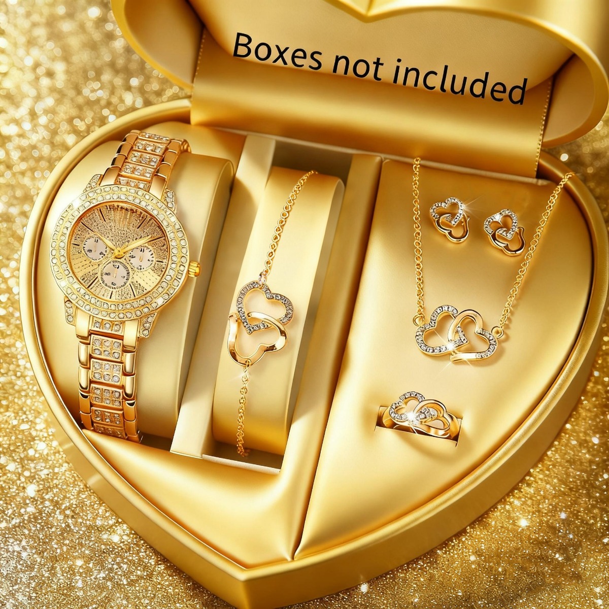 Luxury Watch Travel Case - 6PCS Set Perhiasan Jam Tangan Wanita