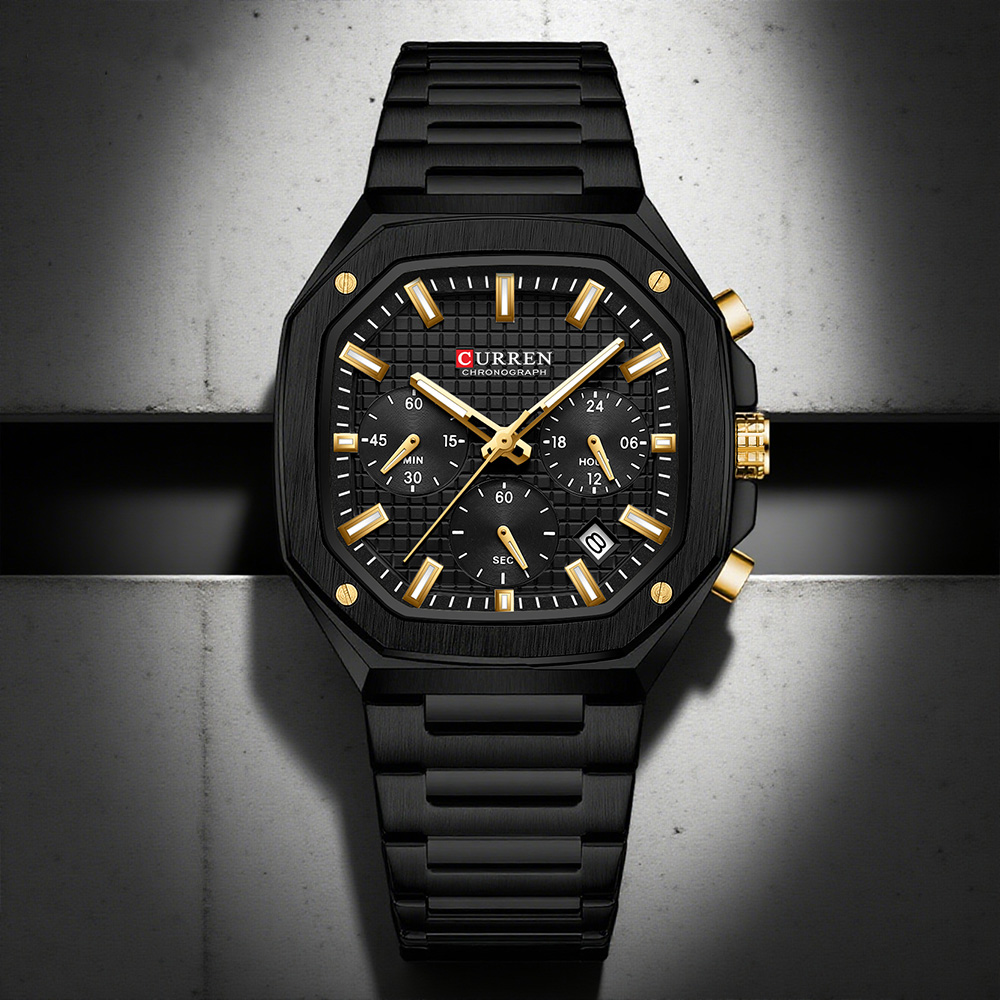 Luxury Watch Square - CURREN Jam Tangan Chrono Persegi Mewah
