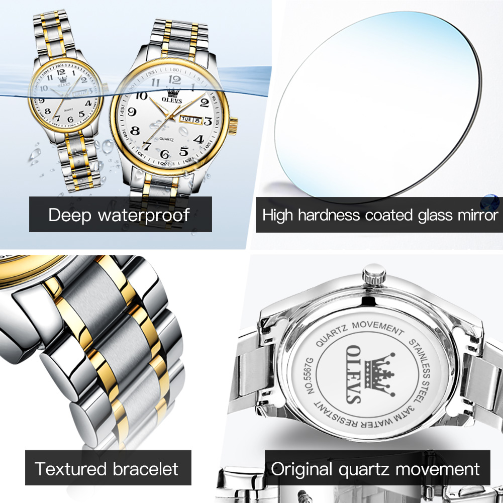 OLEVS Jam Tangan Pasangan Fash - Luxury Watch Uk ulasan dan harga