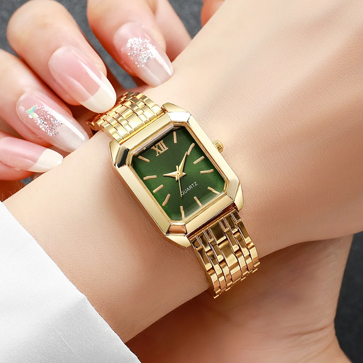 Jam Tangan Wanita Model Kotak  - Luxury Watch Square ulasan dan harga