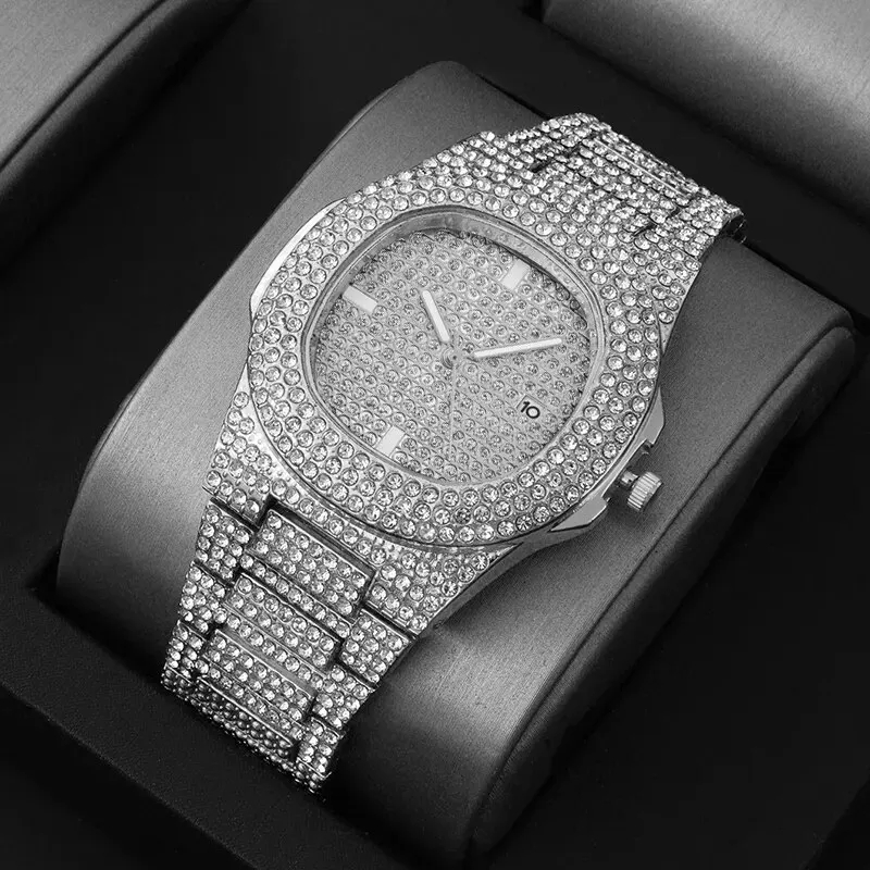 Jam Tangan Pria Berlian Penuh  - Luxury Watch Trading ulasan dan harga