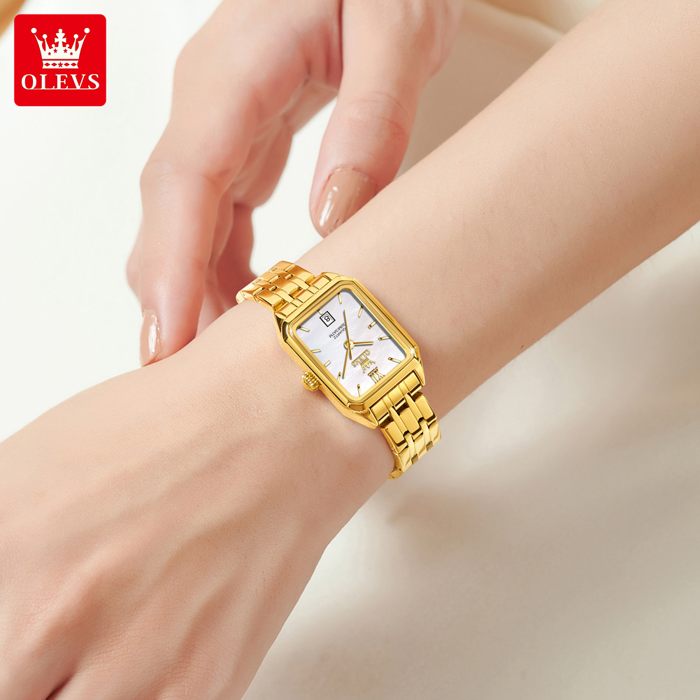 OLEVS jam tangan Quartz wanita - Luxury Watch Square ulasan dan harga
