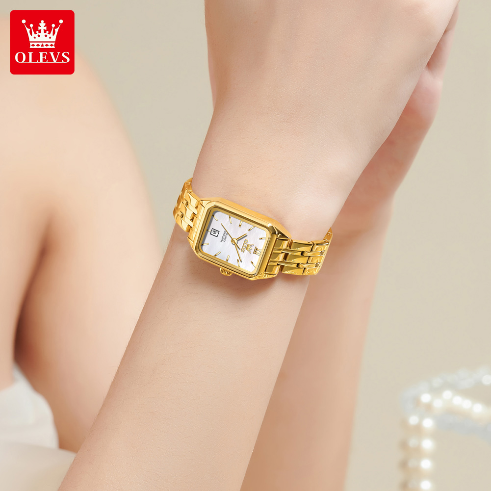 OLEVS jam tangan Quartz wanita - Luxury Watch Square ulasan dan harga